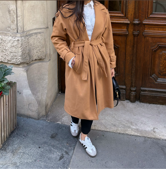 Manteau long marron